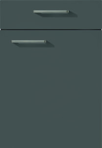nobilia’s Lux 823, Slate Grey High Gloss, a modern kitchen cabinet front