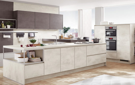 nobilia North America modern cabinetry, the Stoneart 303, a stone cabinet option