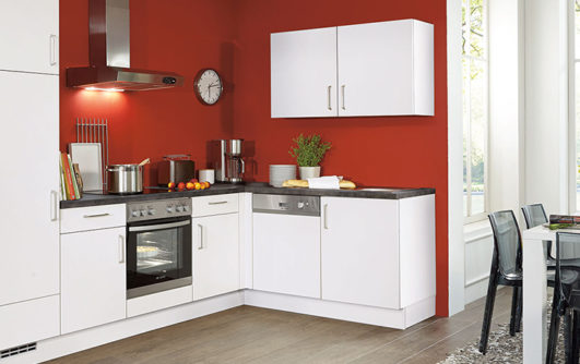 nobilia North America modern cabinetry, the Speed 239, a white modern classic cabinet option