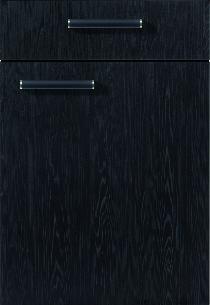 nobilia’s Structura 403, Nero oak impression, a “organic” kitchen cabinet front