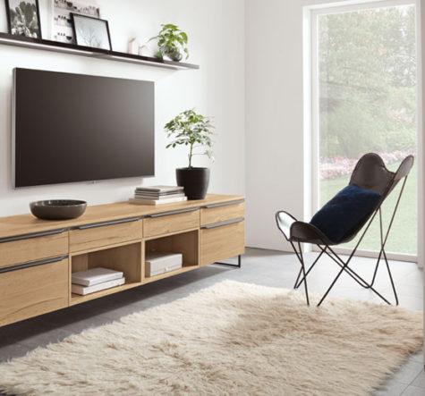 nobilia North America organic living furniture, Structura 405, a wood entertainment center