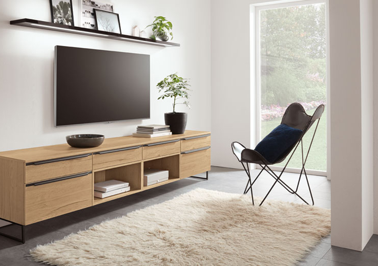 nobilia North America organic living furniture, Structura 405, a wood entertainment center