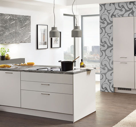 nobilia modern cabientry, the Touch 338, a satin grey supermatt modern kitchen