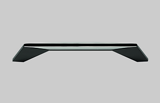 nobilia's black chrome colored metal handle, number 612