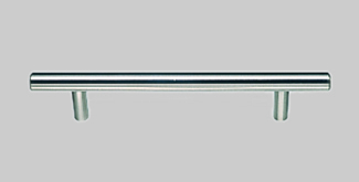 nobilia's stainless steel metal handle, 183, with a gloss finish