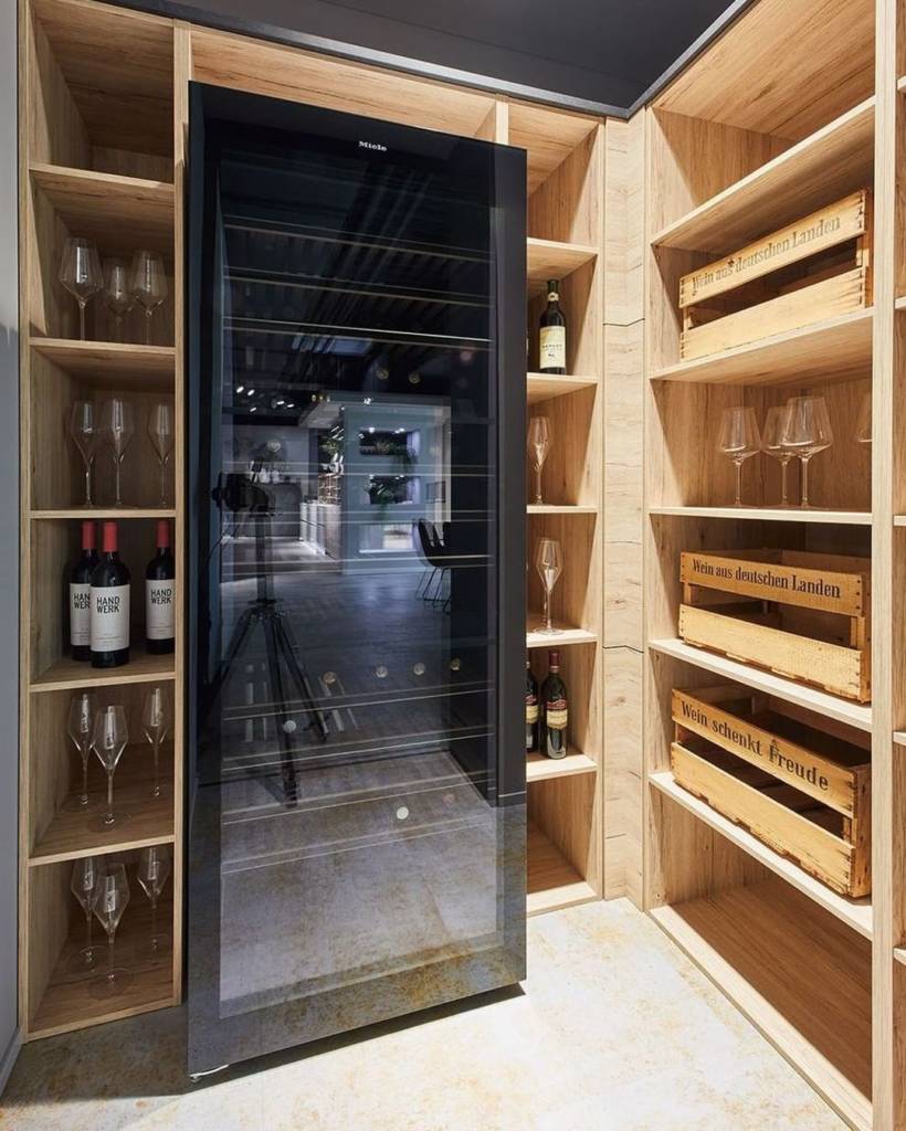 nobilia pantry with wine cooler