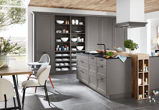 nobilia’s NORDIC 786 collection expanded its color selection by adding Slate Grey.